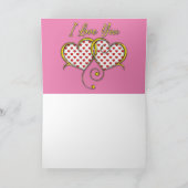 ラブ ユー デザイン ゴールド ハート カード (内部)