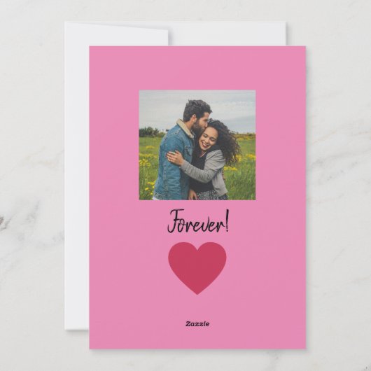 ラブ・ユー! ハートと写真のバレンタイン シーズンカード (裏面)