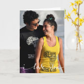 ラブ・ユー　パーソナライズフォトカード カード (黄色い花)