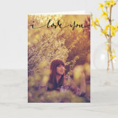 ラブ・ユー　パーソナライズ　フォトカード カード (黄色い花)