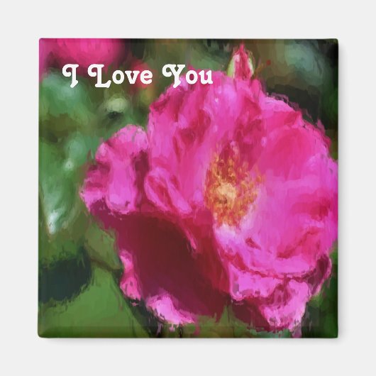 『ラブ・ユー・ピンク・ローズ・マグネット』 マグネット (正面)