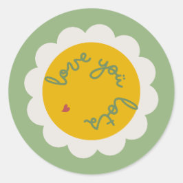 ラブ ユー フローラル ステッカー - ブルーム アンド スティック