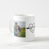 ラブ·ユー·モア·トゥ·フォト·シンプルハート コーヒーマグカップ (正面左)