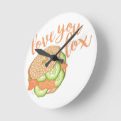 ラブ・ユー・ロックス ラウンド壁時計 (傾斜)