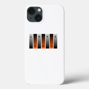 ラブ・ユー 引用句 タイポグラフィ iPhone 13 カー 13ケース