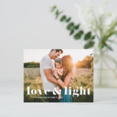 ラブ&ライトはっきりしたタイポグラフィハヌカー写真 シーズンポストカード (スタンド正面)