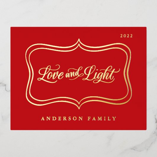 ラブ&ライトクラシック金ゴールド枠 箔シーズンポストカード (正面)