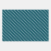 ラブ&ライトハートパターンクリスマスホリデー ラッピングペーパーシート (正面3)