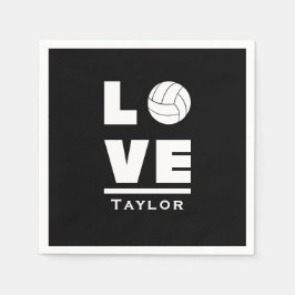ラブ&ライブバレーボールスポーツファン名前をカスタムする スタンダードカクテルナプキン