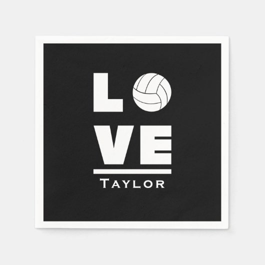 ラブ&ライブバレーボールスポーツファン名前をカスタムする スタンダードカクテルナプキン (正面)