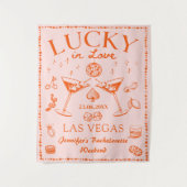 ラブ・ラッキー オレンジ カクテル ブライズメイド パーティー タペストリー (正面)