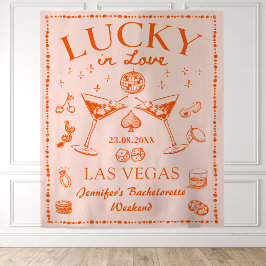 ラブ・ラッキー オレンジ カクテル ブライズメイド パーティー タペストリー