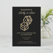 ラブ＆ラック ゴールドサイコロ カジノ ブライズパーティー 招待状 (スタンド正面)