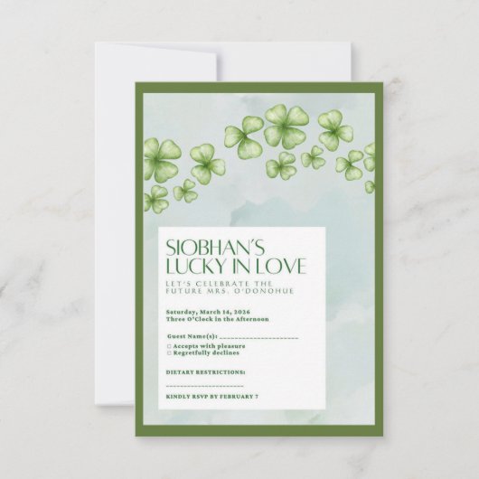 ラブ＆ラック ブライダルシャワー レスポンスカード (正面)