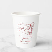 ラブ＆ラック・ベガス・カジノ・ダイス・ブライダルシャワー 紙コップ (正面)