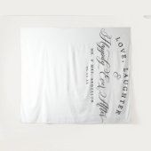 ラブ・ラフター ウェディングバックドロップバナー タペストリー (正面(横))