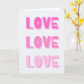 ラブ ラブ ラブ カード (黄色い花)