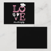 ラブ ランチ レディ ライフ 面白いバレンタインデーのプレゼント ノートカード (正面/裏面)