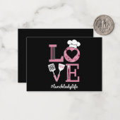 ラブ ランチ レディ ライフ 面白いバレンタインデーのプレゼント ノートカード (正面/裏面インサイチュ)