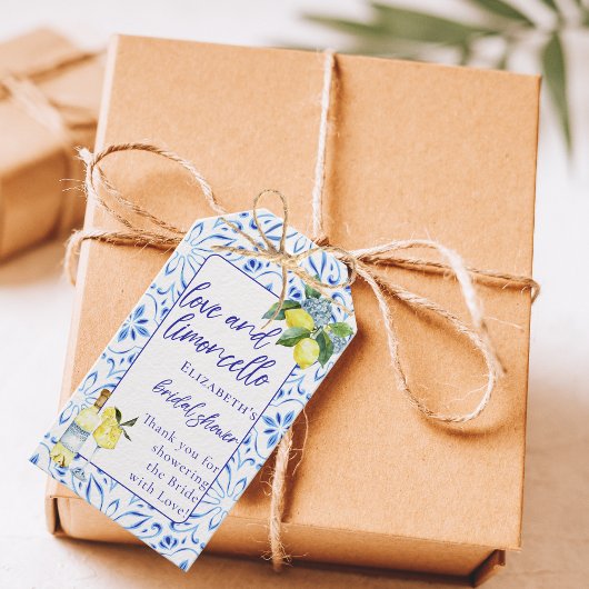 ラブ リモンチェッロ イタリアン 手書き ウェディング シャワー ギフトタグ