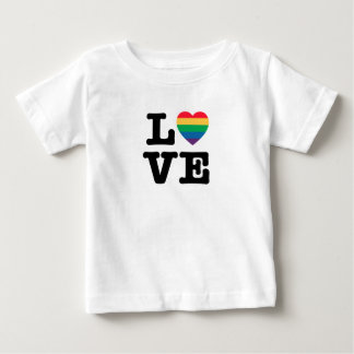 ラブ·レインボー·ハート·ワード ベビーTシャツ