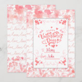 ラブ・レターズ・イン・ブルーム：バレンタインをパーソナライズ シーズンカード (正面/裏面)