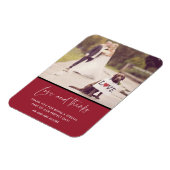 ラブ&レッ感謝していド結婚のフォトマグネット マグネット (左側)