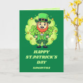 ラブ・レプラチャン セントパトリックデー カード (黄色い花)