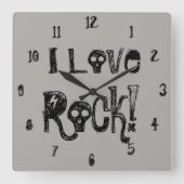 ラブ ロック ドクロ ウォールクロック (正面)
