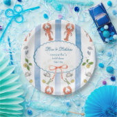 ラブ&ロブスターコケットボー結婚ズブライダルシャワー ペーパープレート (パーティー)