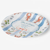 ラブ&ロブスターコケットボー結婚ズブライダルシャワー ペーパープレート (アングル)