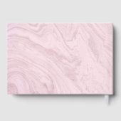 ラブ ロマンティック ピンク マーブル スワール エレガント ゲストブック (裏面)