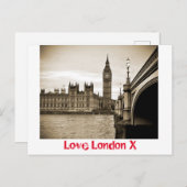 ラブ ロンドン X - ハウズ オブ パーラメント ポストカード (正面/裏面)