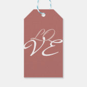 ラブ ローズゴールド カラー カリグラフィー スクリプト ギフトタグ (裏面)