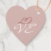 ラブ ローズゴールド カラー カリグラフィー スクリプト フェイバータグ (裏面)
