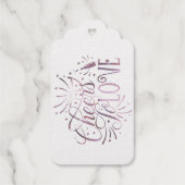 ラブ ワイン テイスティング エレガント ブライダル シャワー ギフトタグ (裏面)