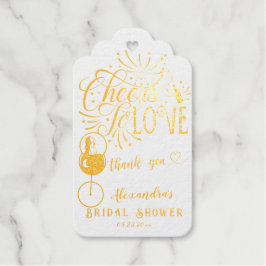 ラブ ワイン テイスティング エレガント ブライダル シャワー ギフトタグ