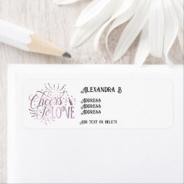 ラブ ワイン テイスティング エレガント ブライダル シャワー ラベル