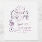 ラブ ワイン テイスティング エレガント ブライダル シャワー ワインラベル (シングルラベル)