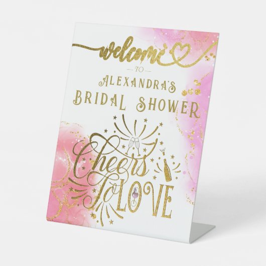 ラブ ワイン テイスティング ブライダル シャワーにお祝いを 台座サイン (正面)