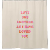 ラブ・ワン・ア・ワン・アン・ア・ジョン13 34聖書の詩聖なる書物、 経典 シャワーカーテン (正面)