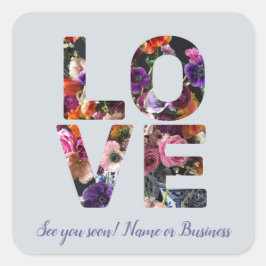 ラブ ヴァレンタイン テーマ オーダーメイド フォト フラワーリー スクエアシール