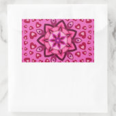 ラブ ヴァレンタイン、ハート型の誕生日パーティーギフト 長方形シール (バッグ)