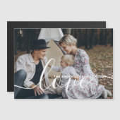 「ラブ」名前をカスタムするカスタム付きの家族写真 (正面/裏面)