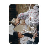 「ラブ」名前をカスタムするカスタム付きの家族写真 マグネット (縦)