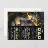 ラブ・引用文ズ・レター、私のパパへの贈り物 案内ポストカード (正面/裏面)