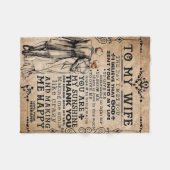 ラブ・引用文・フォー・ワイフ |トレンディーが妻にプレゼント フリースブランケット (正面(横))