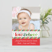 ラブ&応援クリスマスの写真カード シーズンカード (スタンド正面)