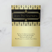 ラブ&感謝していアールデコ結婚の写真ありがとう カード (内部)