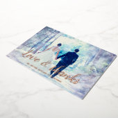 ラブ&感謝していバラホイル結婚のサンキューカード 箔シーズンカード (回転した状態)